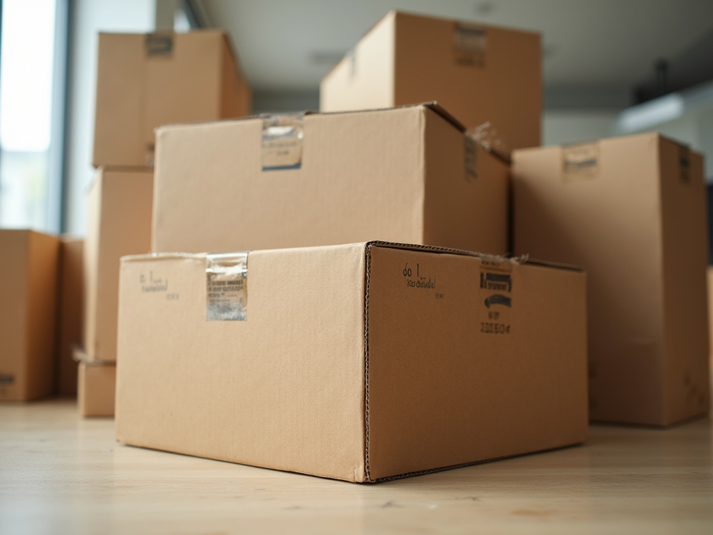 Cardboard box stack — eco-friendly moving