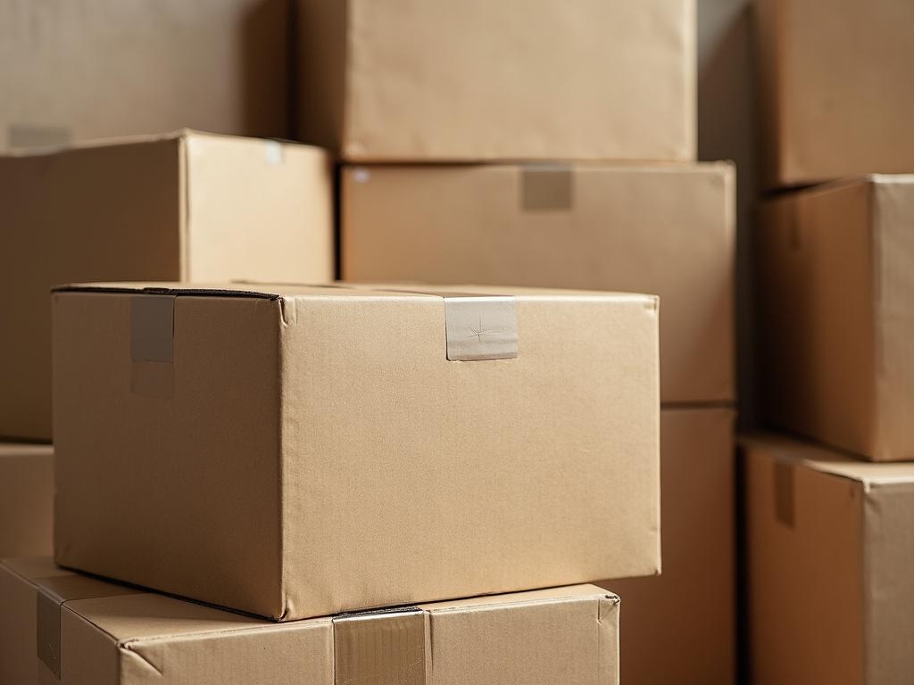 Cardboard box stack — eco-friendly moving