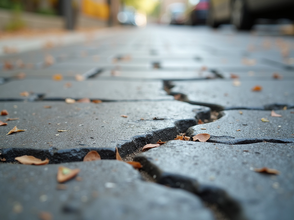 Cracked sidewalk — slip and fall lawyer phoenix
