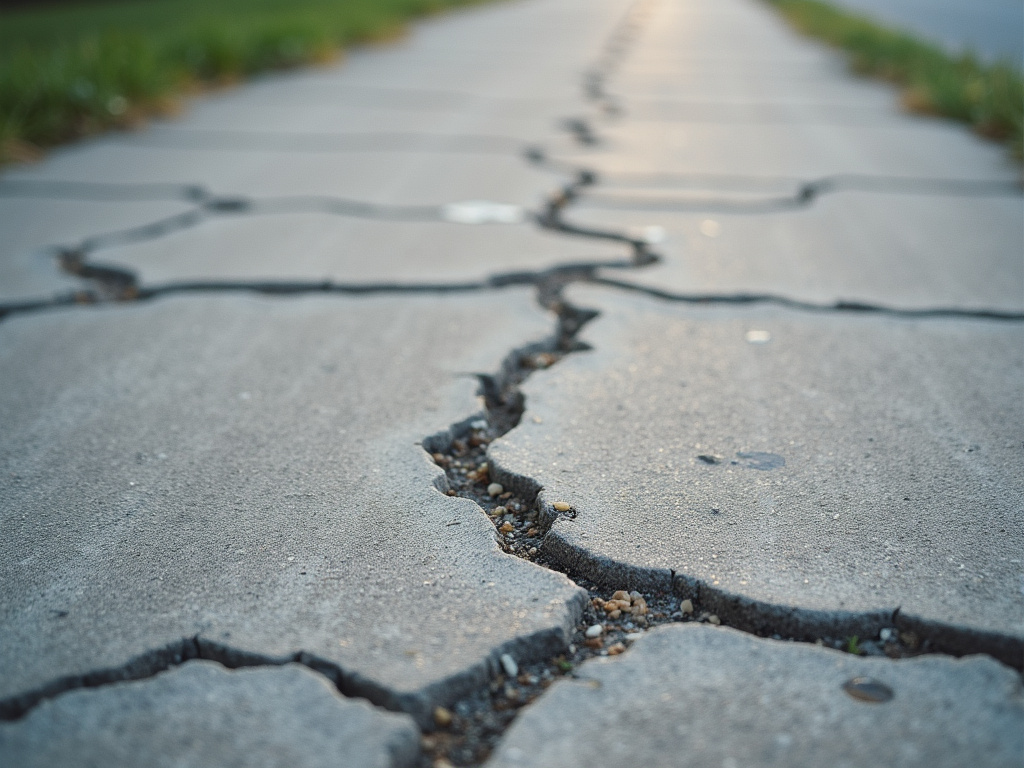 Cracked sidewalk — slip and fall lawyer phoenix