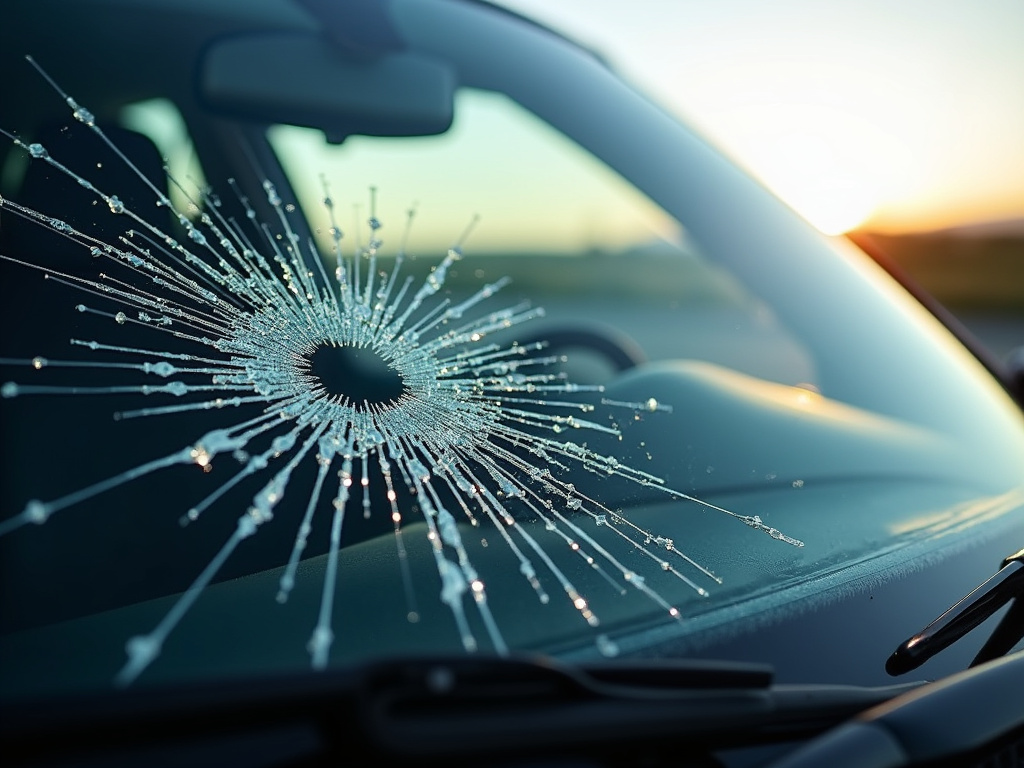 Cracked windshield — rideshare accident lawyer phoenix