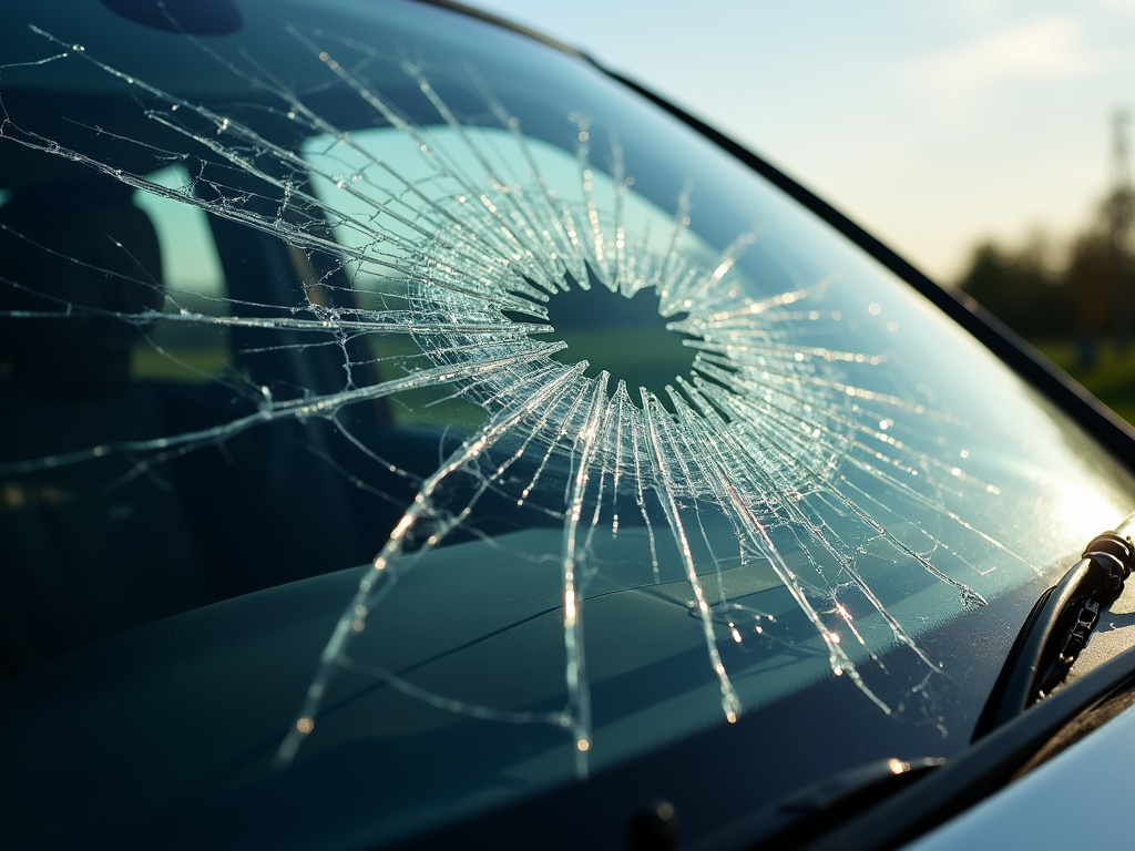 Cracked windshield — rideshare accident lawyer phoenix