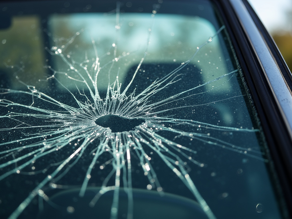 Cracked windshield — rideshare accident lawyer phoenix