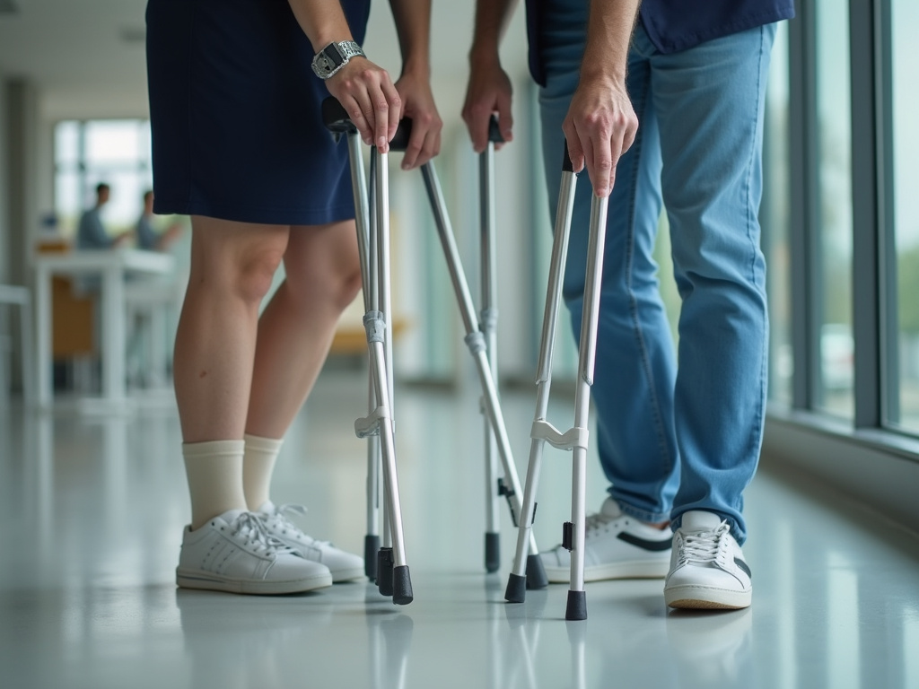 Crutches and cast — accident lawyer phoenix