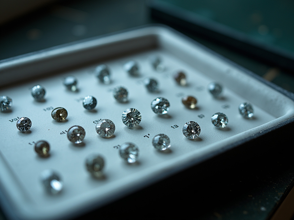 Diamond grading tray — lab grown diamonds
