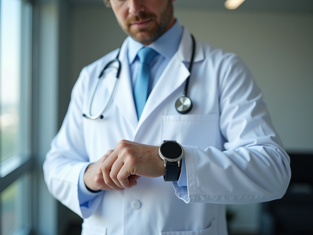 Doctor checking watch — deck builders austin