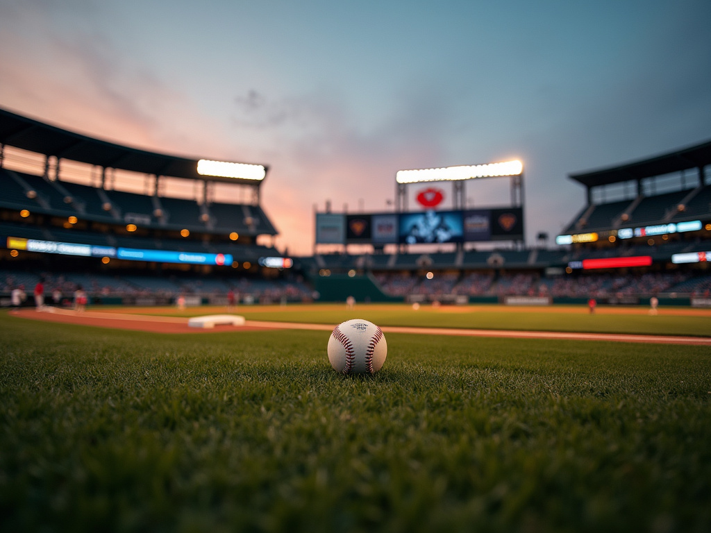 Evening baseball game — sports field solar lighting
