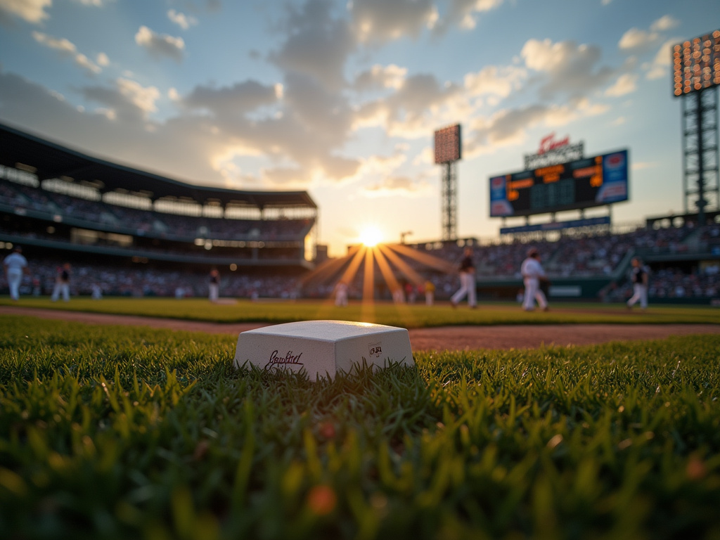 Evening baseball game — sports field solar lighting