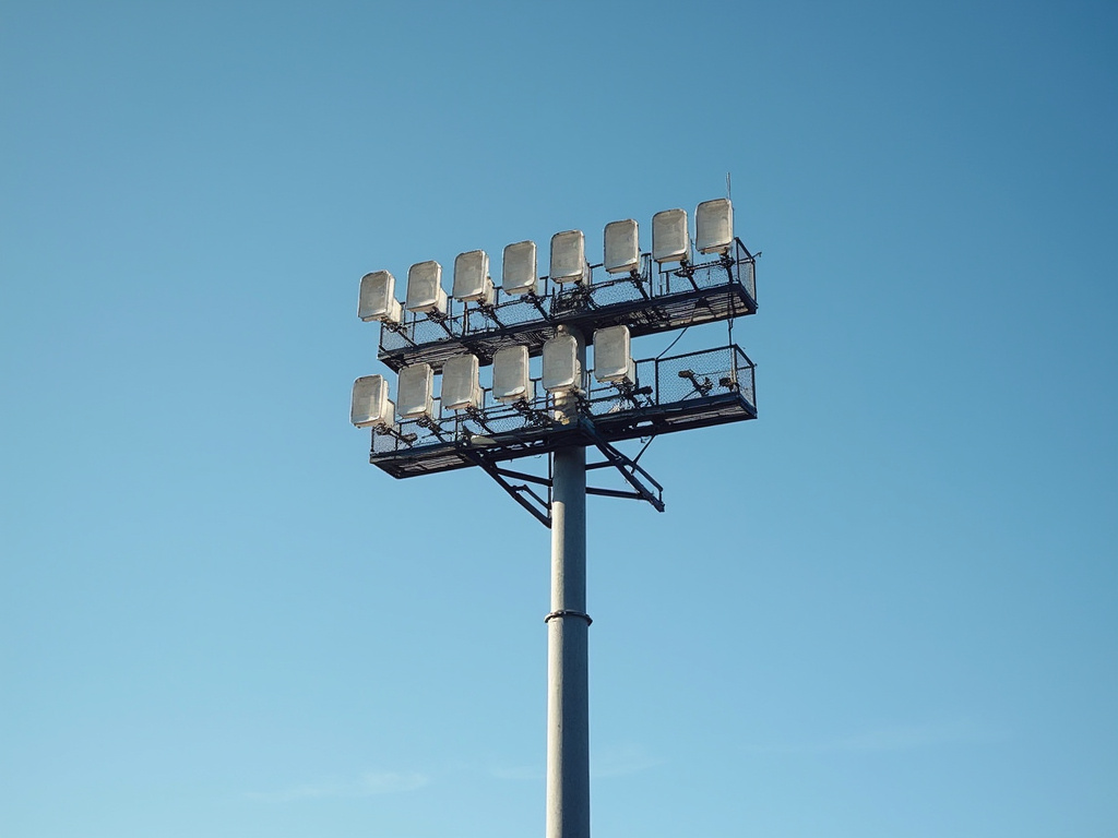 Floodlight tower — sports field solar lighting