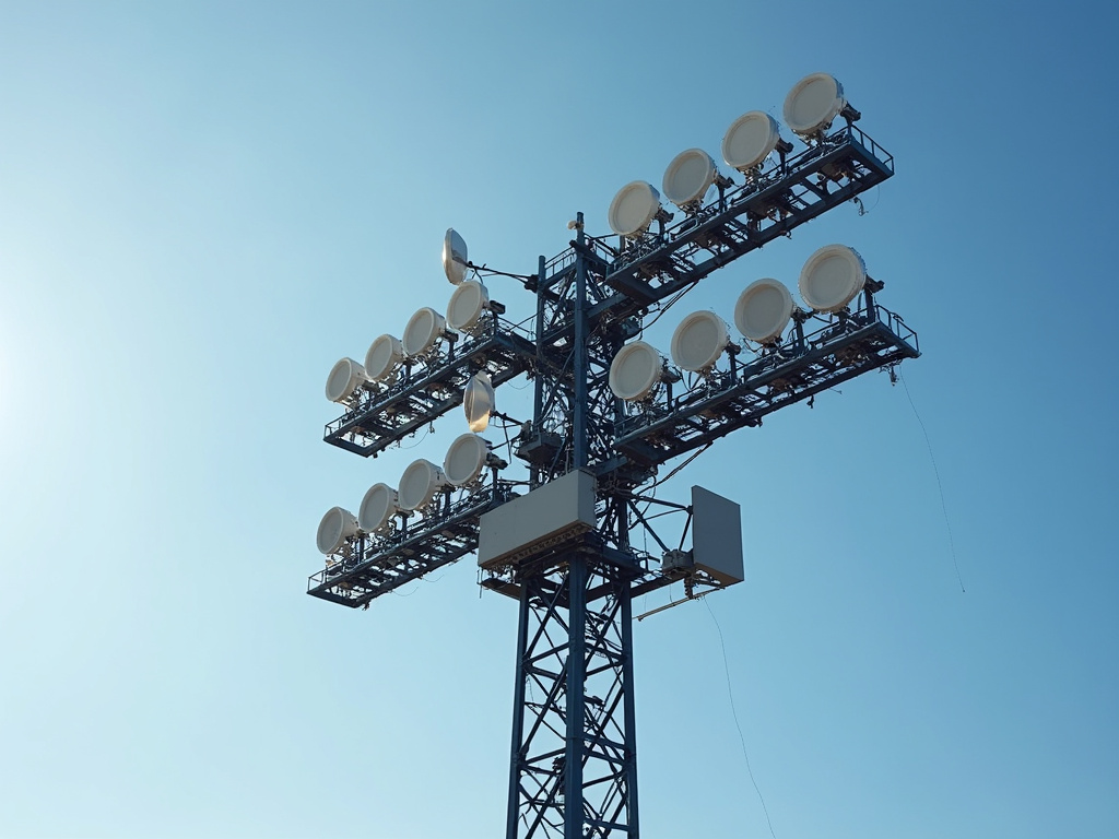 Floodlight tower — sports field solar lighting