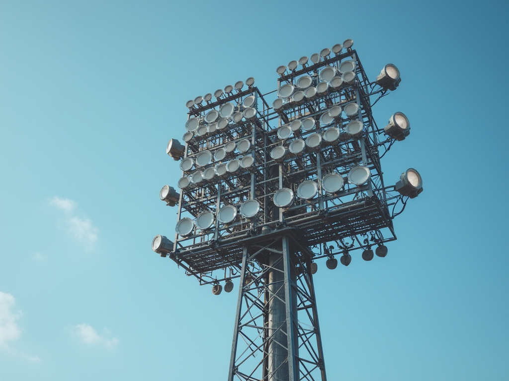 Floodlight tower — sports field solar lighting