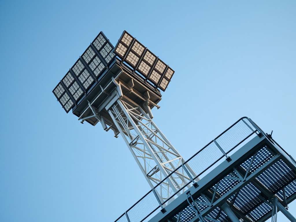 Floodlight tower — sports field solar lighting