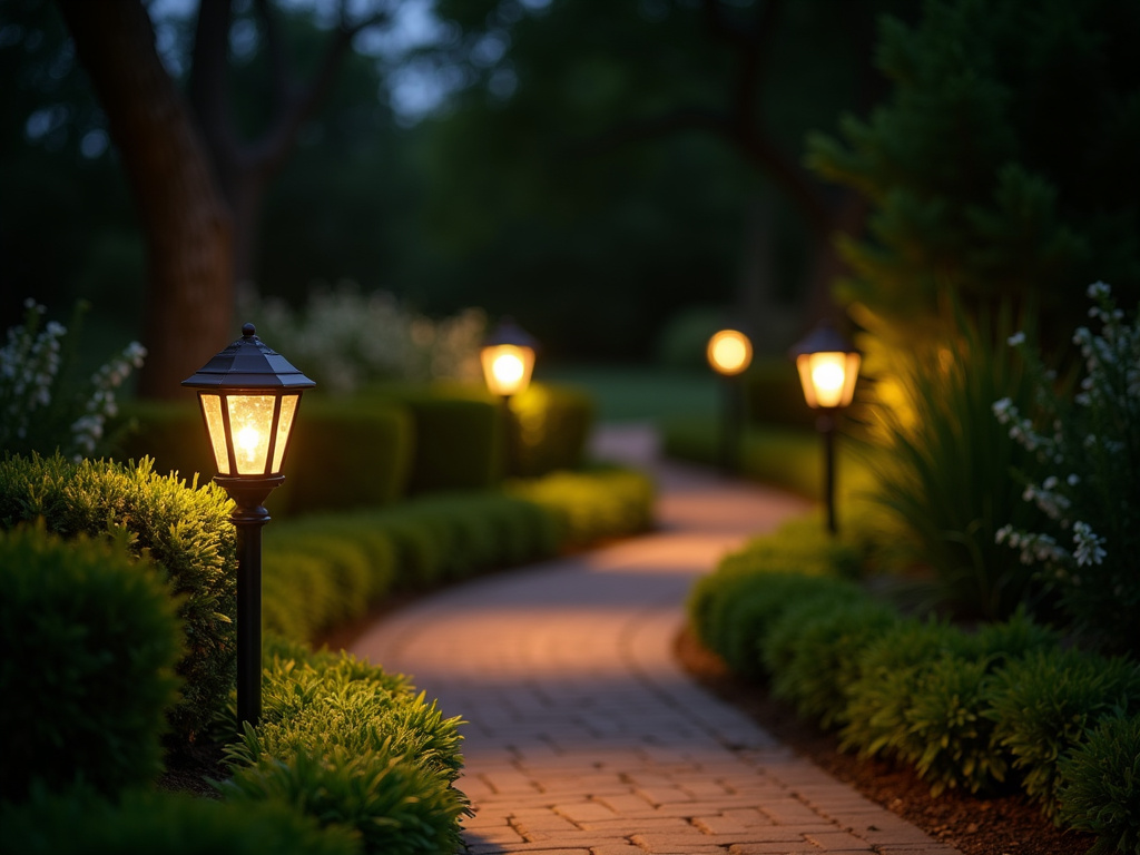 Garden pathway lighting — all-in-one solar lights