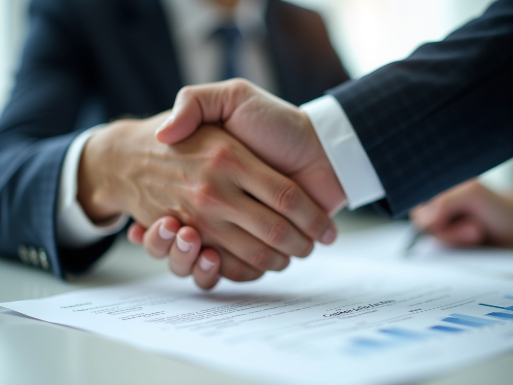 Handshake over paperwork — title loans new jersey
