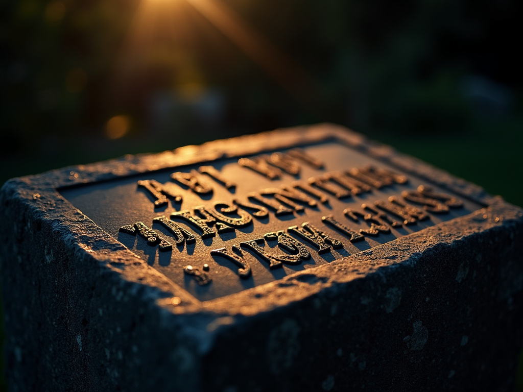 Illuminated stone marker — solar monument light
