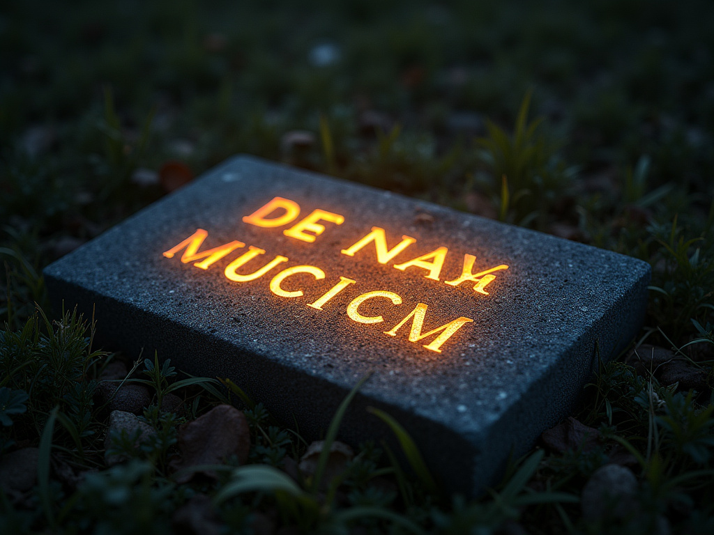 Illuminated stone marker — solar monument light