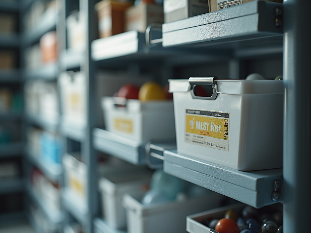 Labeled storage bins — home organization in Tucson