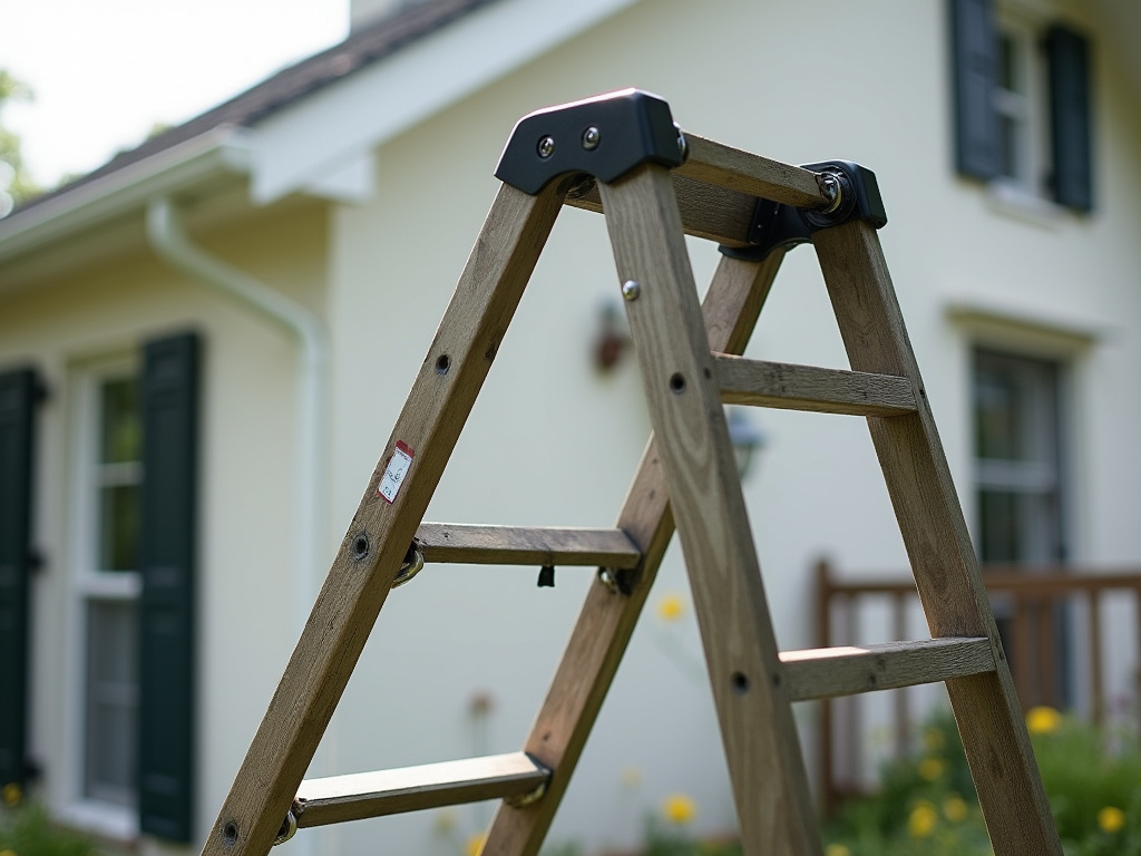 Ladder against house — roof repair dacula ga
