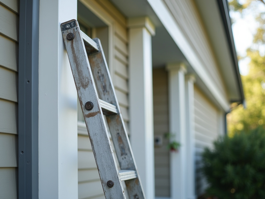 Ladder against house — roofing dacula ga