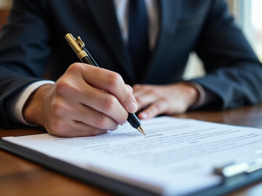 Lawyer signing documents — car accident lawyer phoenix
