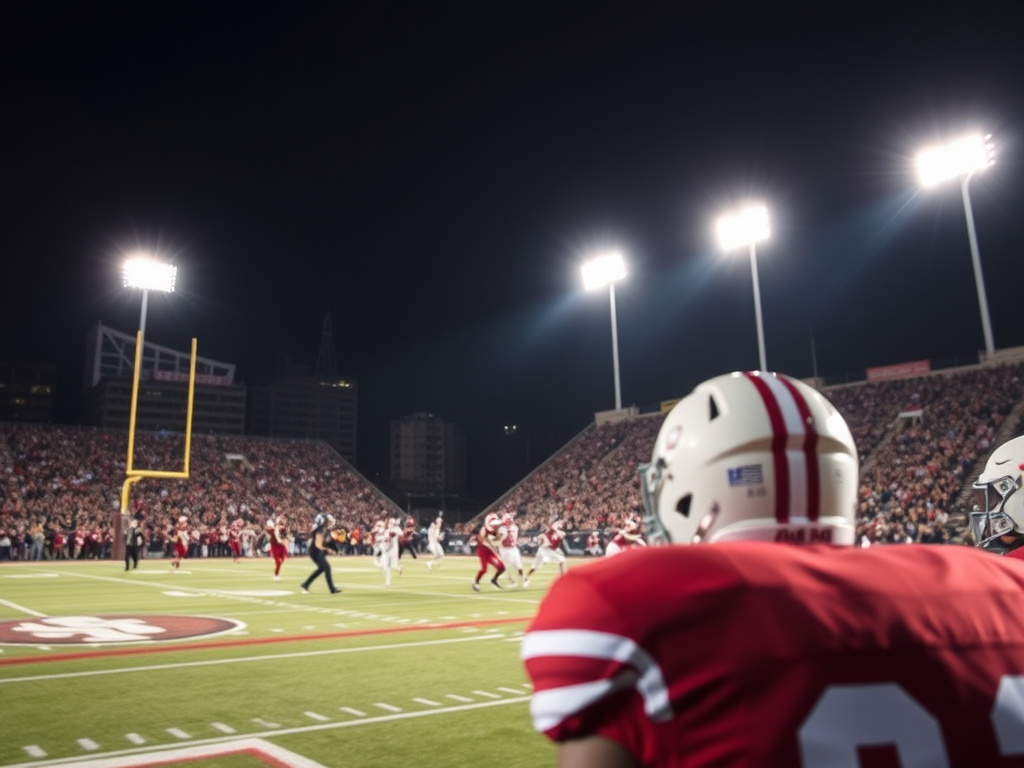 Night football game — sports field solar lighting