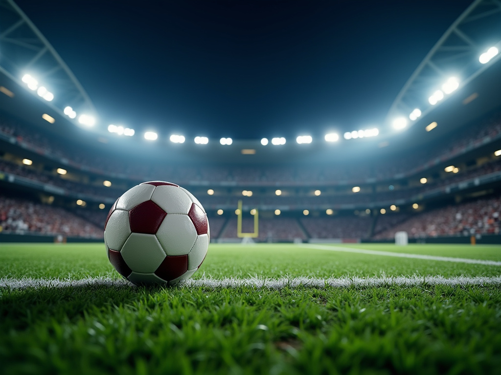 Night football game — sports field solar lighting