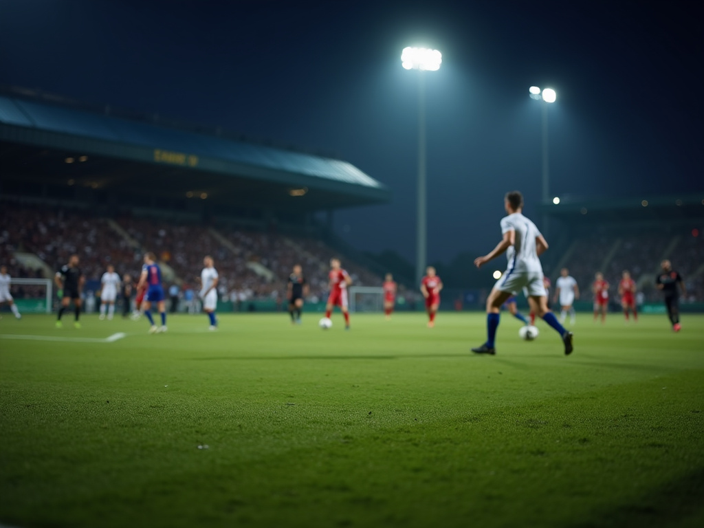 Night soccer match — sports field solar lighting