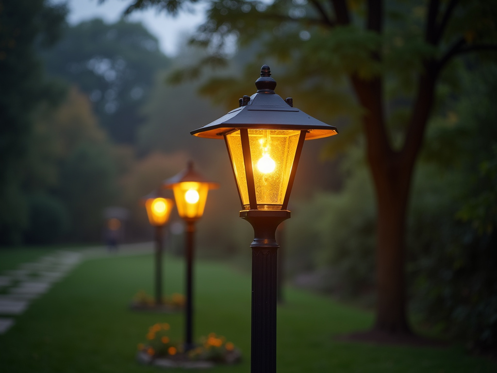 Outdoor pathway lamp — solar lighting systems