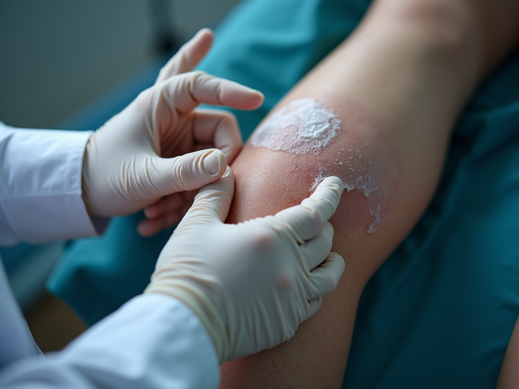 Patient knee treatment — cold laser therapy austin