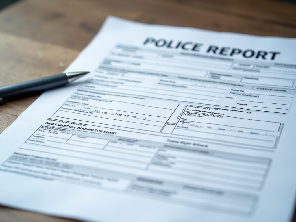 Police report form — rideshare accident lawyer phoenix