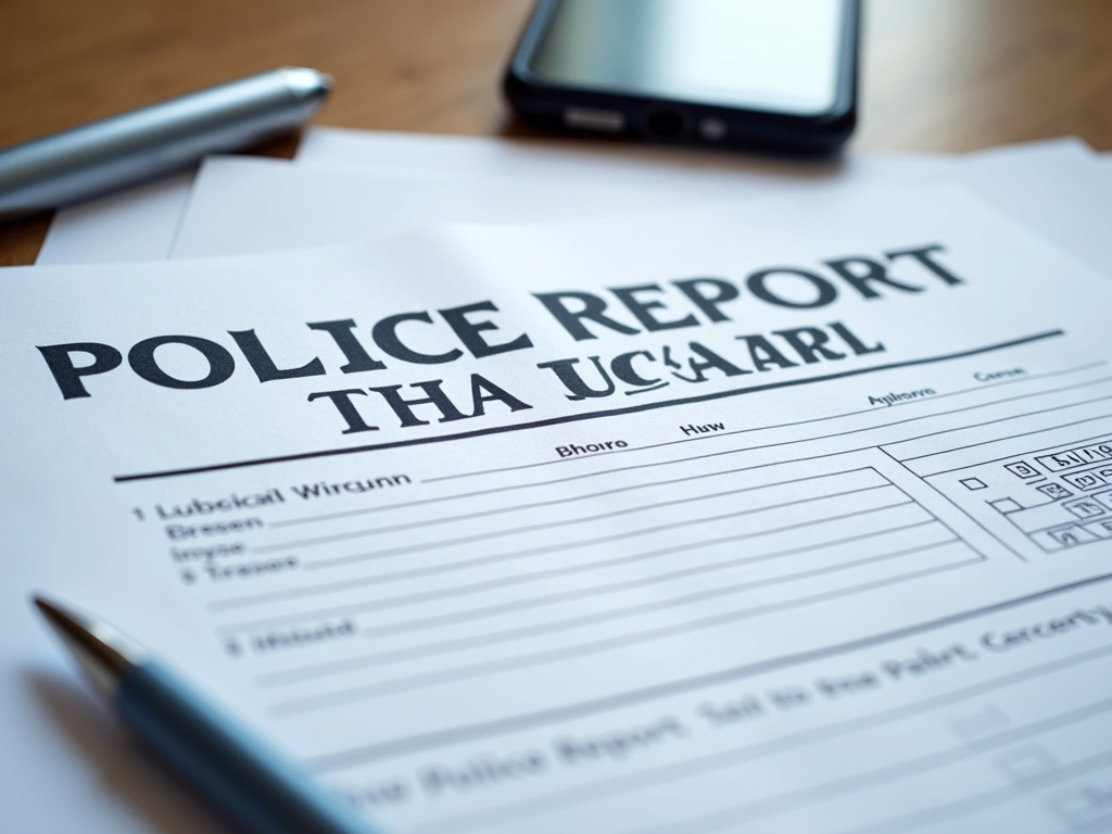 Police report form — rideshare accident lawyer phoenix