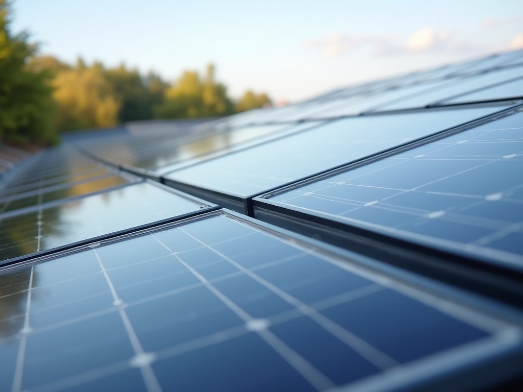 Rooftop solar panels — warehouse solar lighting