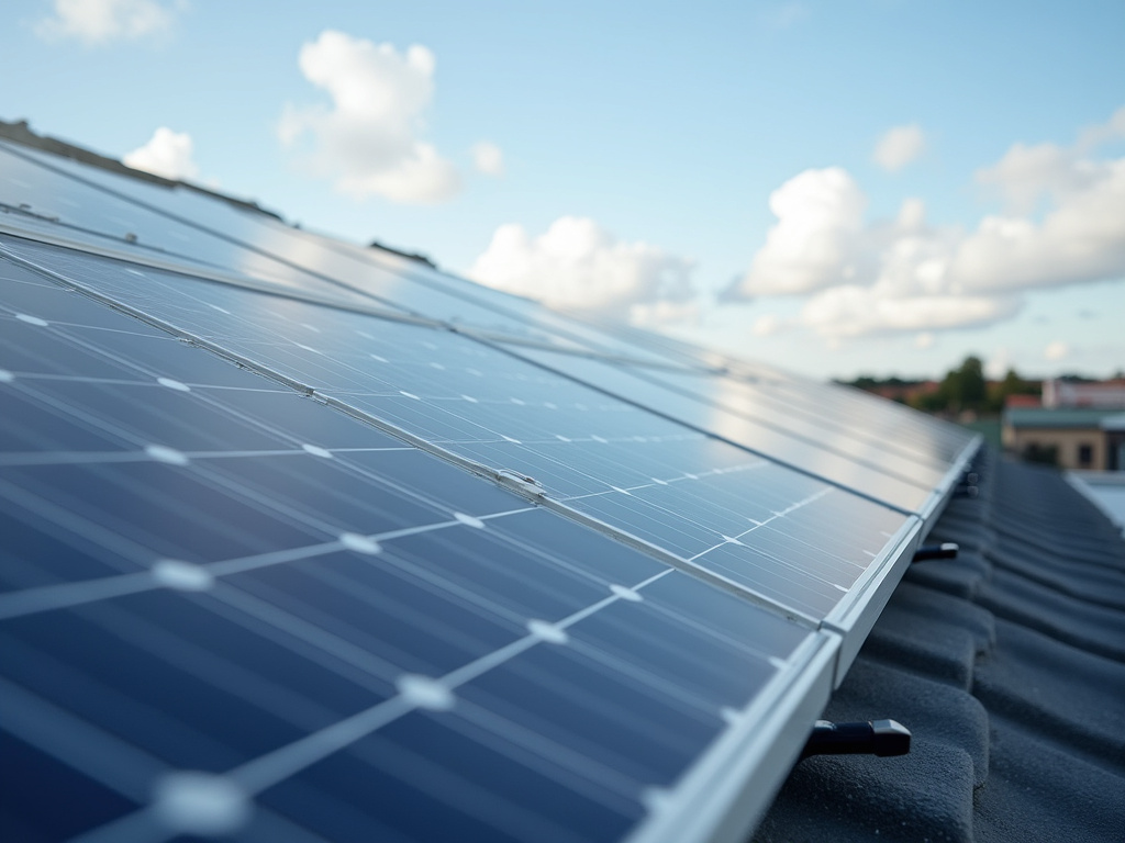 Rooftop solar panels — warehouse solar lighting