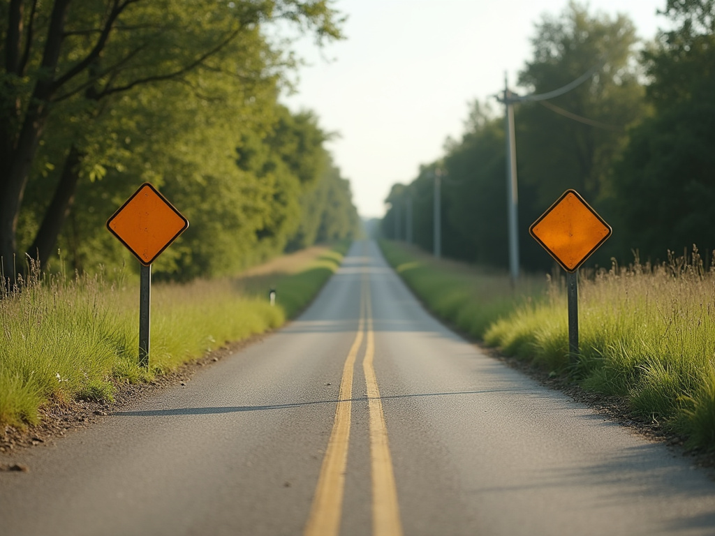 Rural road crossing — solar traffic light