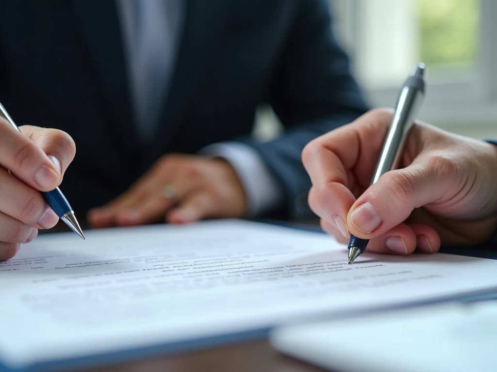 Signing a contract — Colorado title loans