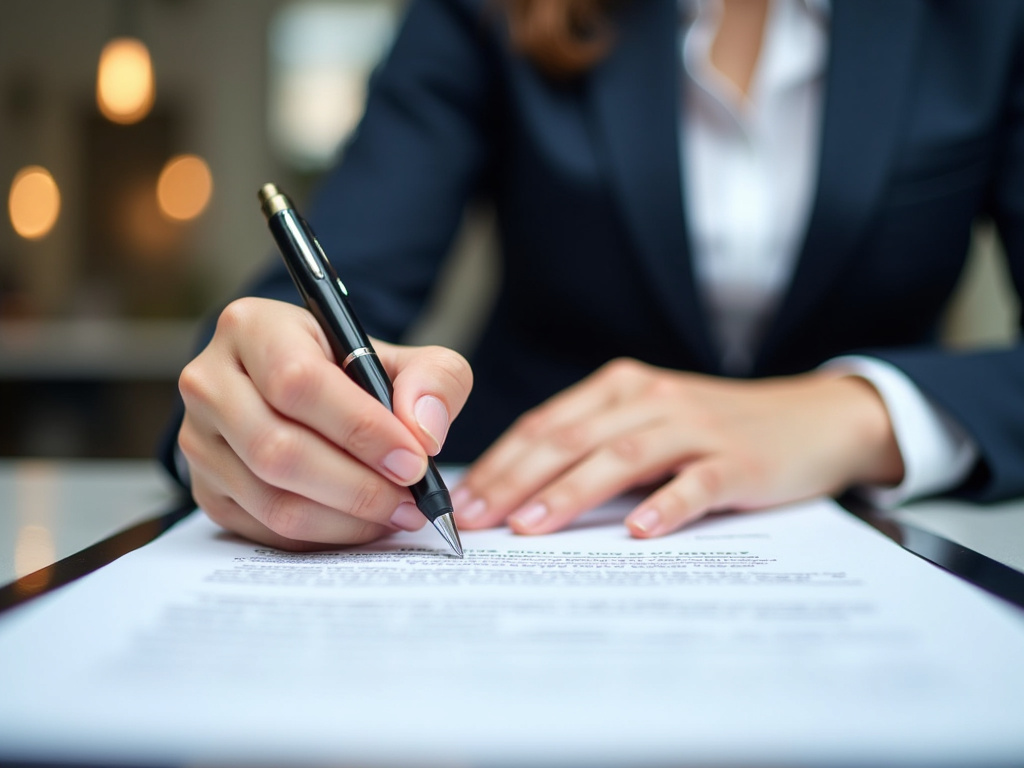 Signing a contract — Mississippi title loans