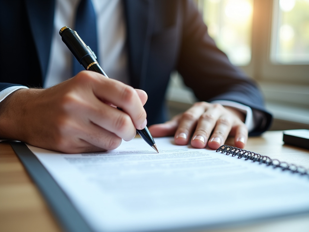 Signing a contract — Ohio title loans