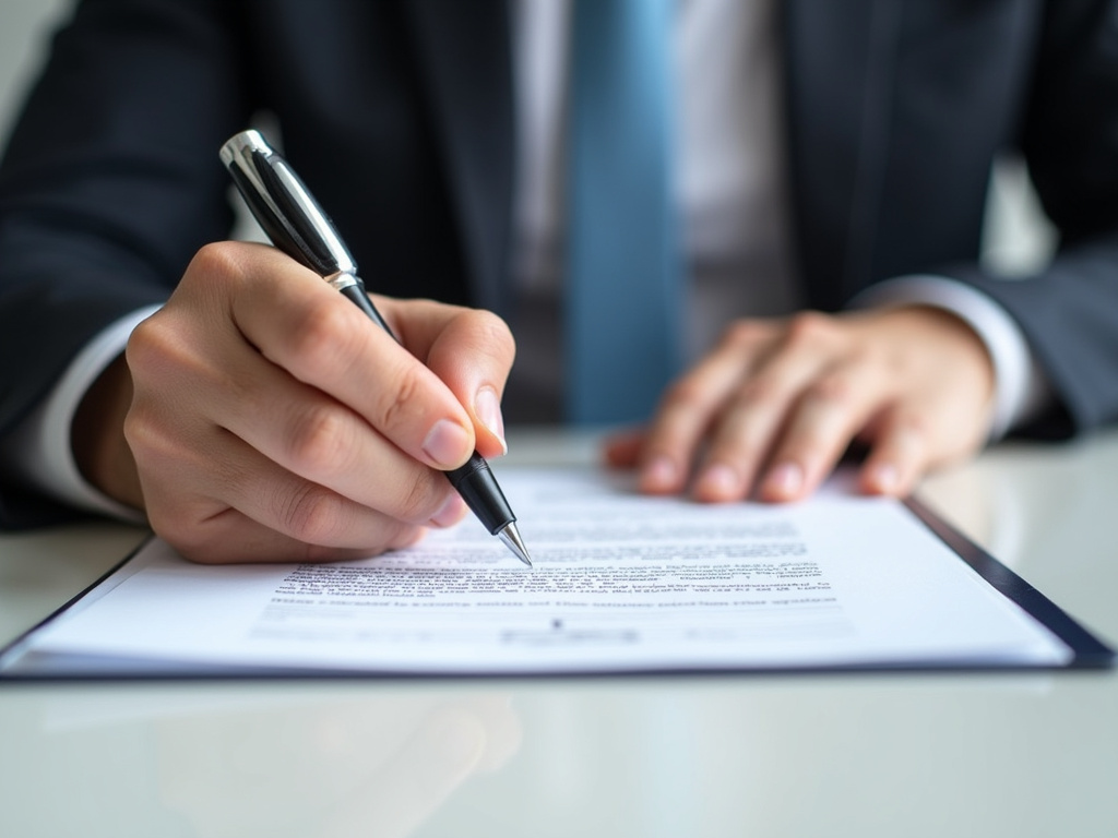 Signing loan papers — Tennessee title loans