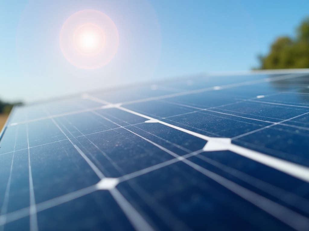 Solar panel closeup — all-in-one solar lights