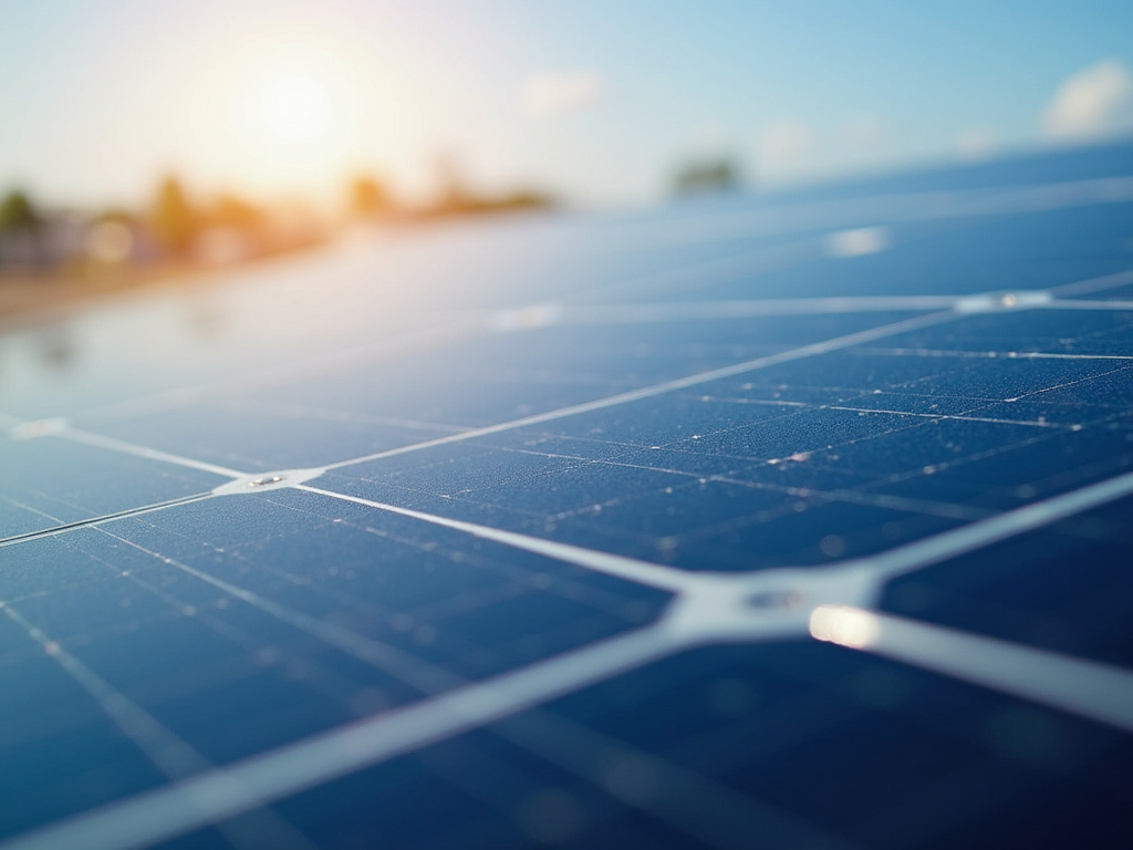 Solar panel closeup — all-in-one solar lights