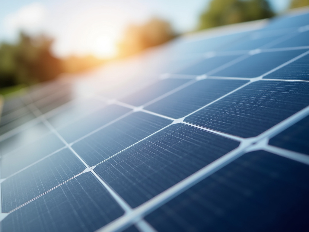 Solar panel closeup — solar monument light