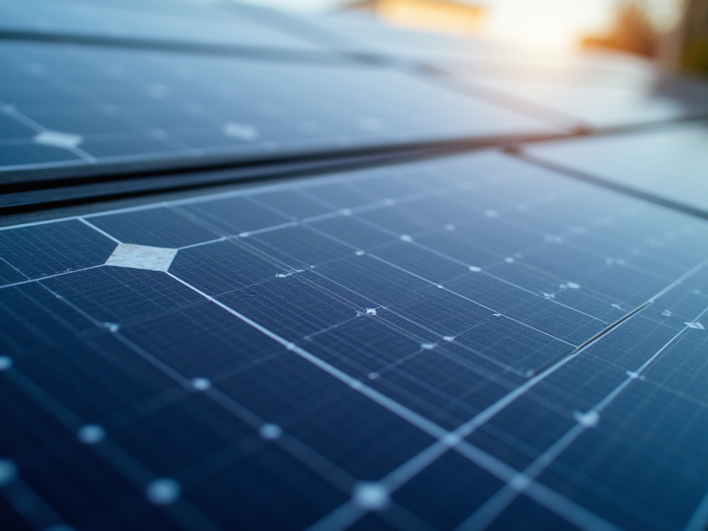 Solar panel closeup — solar monument light