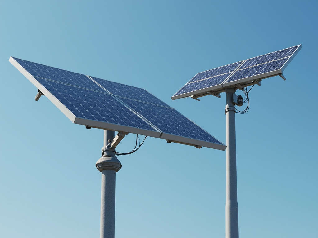 Solar panel pole — solar street lights