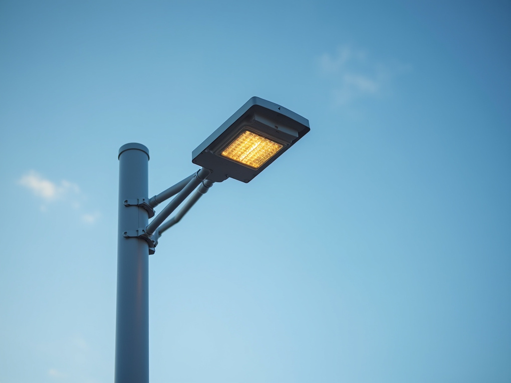 Solar streetlight pole — off-grid infrastructure lighting