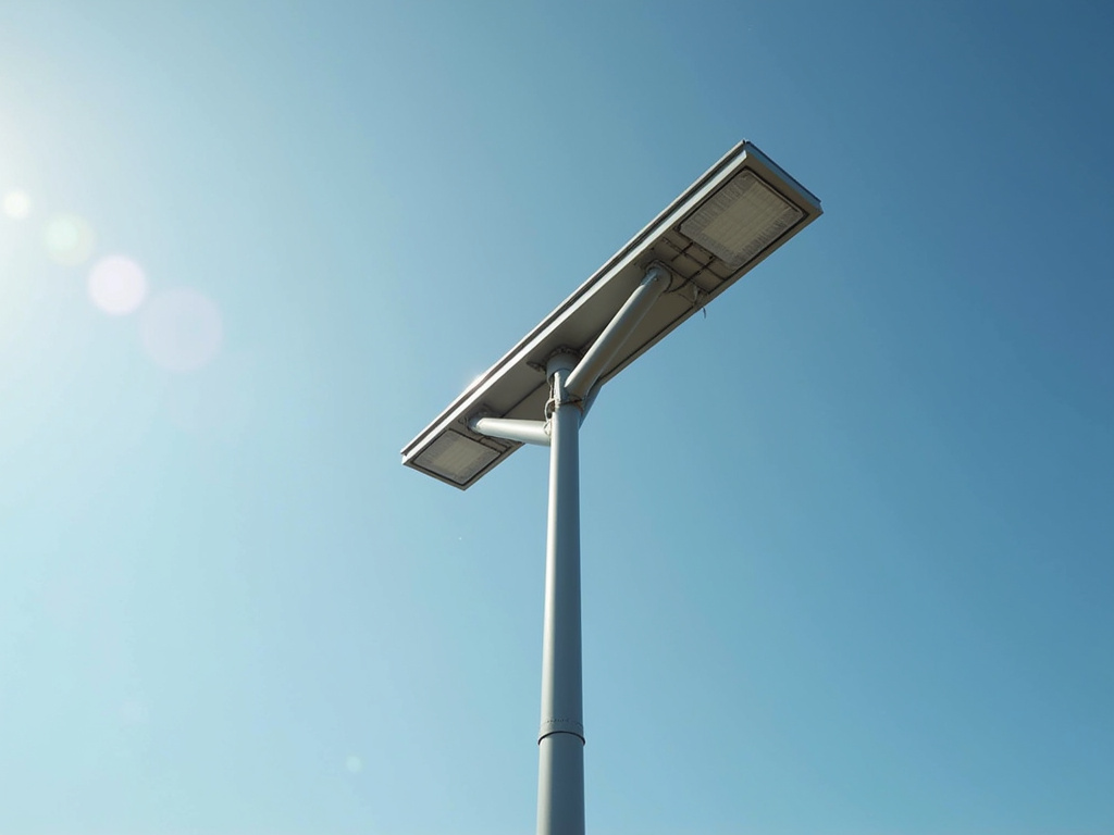 Solar streetlight pole — off-grid infrastructure lighting