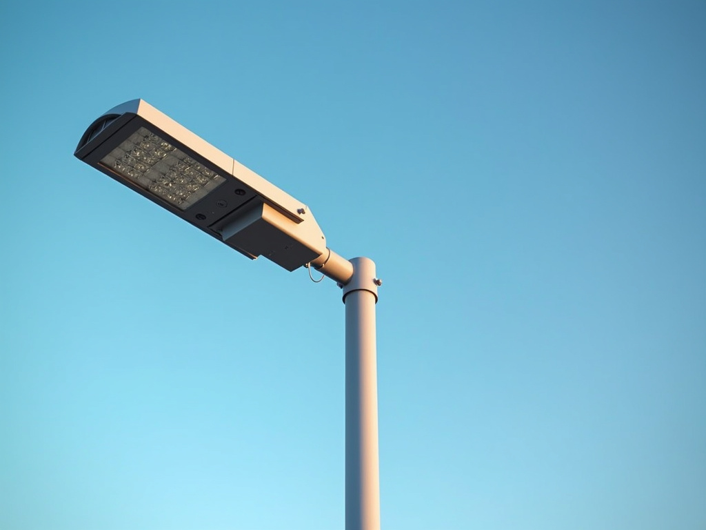 Solar streetlight pole — off-grid infrastructure lighting
