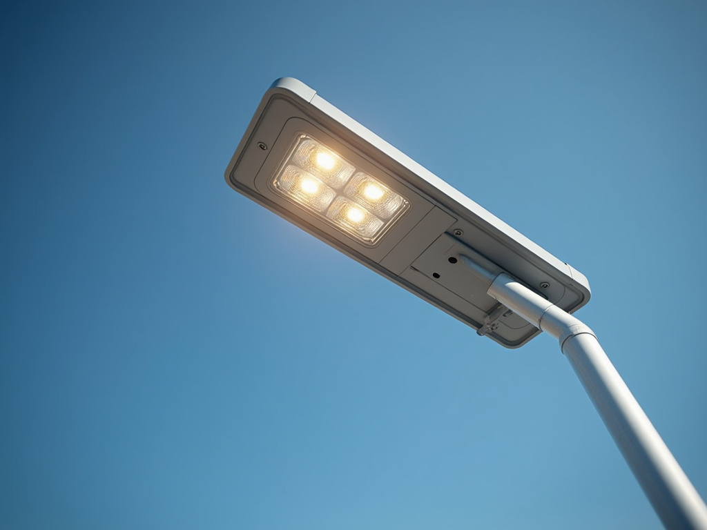 Solar streetlight pole — off-grid infrastructure lighting