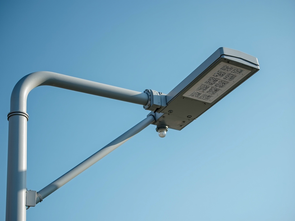 Solar streetlight pole — off-grid infrastructure lighting