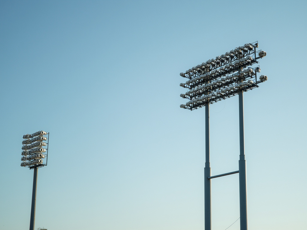 Stadium light poles — sports field solar lighting