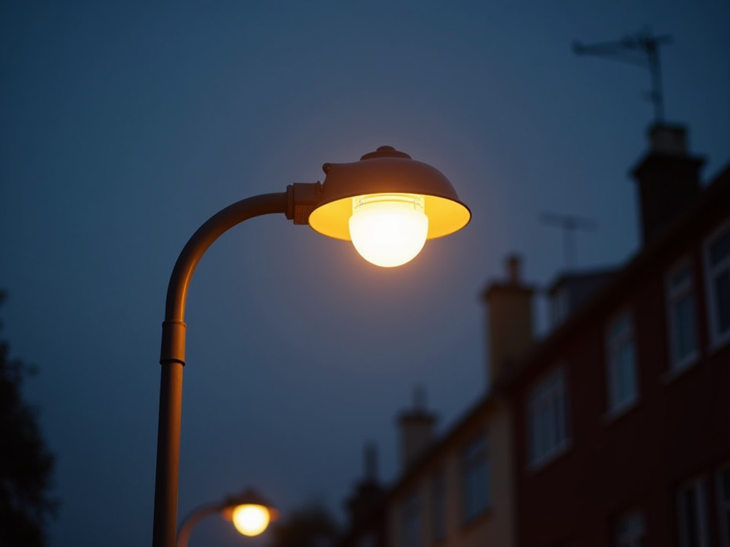 Streetlight at dusk — all-in-one solar lights